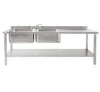 DBRD1800 Large Double Sinks, Right Drainer